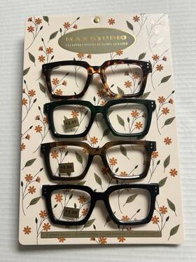Max Studio 802807360673 4 Pairs Premium Quality Reader Reading Glasses 2.0 Aspheric Lens Nwt