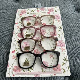 Max Studio 802807361144 New 3.00 4 Pairs Reading Glasses Readers