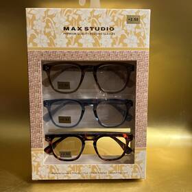 Max Studio 802807361823 Nib Premium 3-pack Reading Glasses Readers 2.50 Authentic