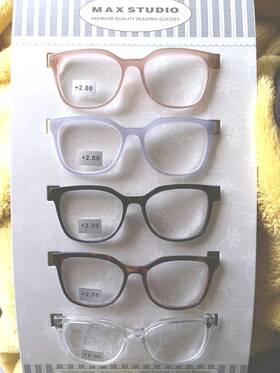 Max Studio 802807361991 5-pack Multicolor Premium Quality Reader Glasses 2.00 New