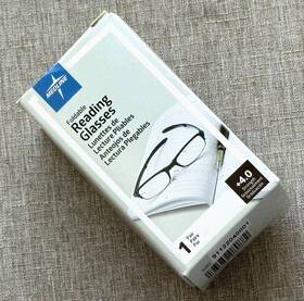 Medline 193489080882 Foldable Reading Glasses By Brand New 4.0 Power Ships Free And Insured