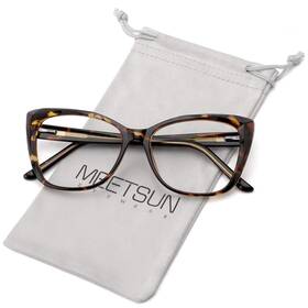 Meetsun 778601238541 Blue Light Blocking Glasses For Women Anti Large Leopard Frame