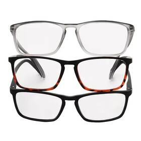 Members Mark 193968329143 3 Pack Rectangular Reading Glasses