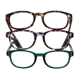 Members Mark 193968454135 3 Pack Oval Reading Glasses 1.75