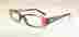 Metal Temple Cut-outs Icu Eyewear Fan Temples Womens Reading Glasses Black Pink 1.75