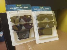 Meyewear 803926474425 2 Pack Mens Invisible Seam Bifocal Sunglass Readers 2.75 Includes Cases