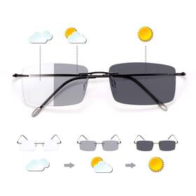 Miryea 791259704770 Photochromic Progressive Multifocal Computer Reading Glasses Anti Glare Sungl