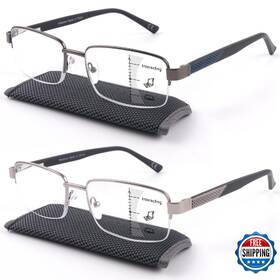 B0cw368yrd Missfive 2-pack Men Multifocus Blue Light Blocking Reading Glasses Progressive