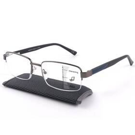 Mf-5101-gun-blue-275-new Missfive Men Premium Multifocus Reading Glasses Blue Light Blocking Progressive Reade