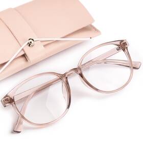 Miyya 840433212997 Blue Light Blocking Glasses With Protective Case Medium Flesh Pink