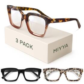 Miyya 840433214434 Stylish Reading Glasses For Women Cheaters Eyeglasses Oversized Blue