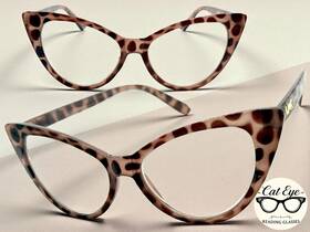 R802 Mk Eyewear Classic 60s Retro Cat Eye Style Reading Glasses Readers Leopard Frame 3.50