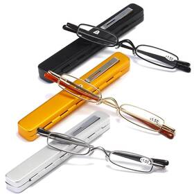 Mmoww 729993158375 Small Reading Glasses Men Women 3 Pairs Slim Pocket Readers With Pen Clip Met