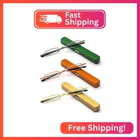 B0cg7w4645 Mmoww Small Reading Glasses Men Women 3 Pairs Slim Pocket Readers With Pen Clip