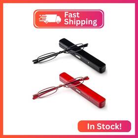 B0cjb8jq49 Mmoww Small Reading Glasses Men Women 2 Pairs Slim Pocket Readers With Pen Clip