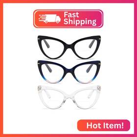 B0d93byy99 Mmoww Cat Eye Bifocal Reading Glasses For Women Fashion Cute Blue Light Blocking