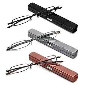 Yj-fg3z-1.5 Mmoww Small Reading Glasses Men Women 3 Pairs Slim Pocket Readers With Pen Clip Met