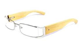 Moda Vision 795780119720 Bamboo 65 Designer Reading Glasses In Silver And Blonde 2.75