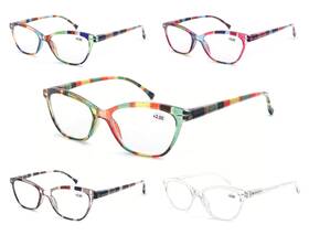 Modfans 779640566213 Womens Reading Glasses Women 5 Pack Fashion Ladies Readers Comfort Spring H Inch