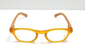 Msr012-c3 Modfans Reading Glasses Orange Light Brown Wood