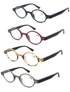 Msr212-300 Modfans 4 Pack Round 3.0 Reading Glasses Women Menretro Matte Frame Comfortab