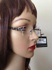 Ms0414 Nicole Miller Ny Gun Metal Marilyn Rimless Reading Reader Glasses