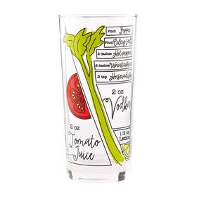 Mud Pie 718540671566 Set Of 6 Alcohol Ingredients Brunch Glasses 14 Oz Bloody Mary