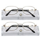 2xreading N816 Natwve Co Glasses Metal Frame With Case Us Stock