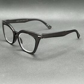 8008-102424-13.95 Nicole Miller Nm2337 2.50 Reading Glasses Charcoal Crystal Used