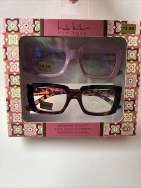 Nicole Miller 802807355792 New York Designer Brand Reading Glasses 2.50 Readers Lilac/to