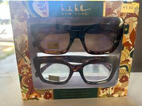 Nicole Miller 802807357093 Ny Readers Teal& Tort Set Of 2 Reading Glasses 1.50 Blue Light