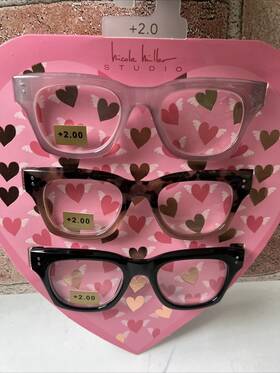 Nicole Miller 802807358915 Nyc Thick Multicolored Clear 3 Pack Reading Glasses 2.00