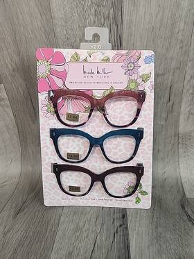 Nicole Miller 802807358953 3-pack Premium Quality Reading Glasses 2.00 Thick Frame Readers