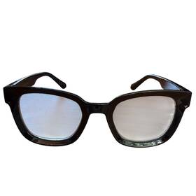 Nm23136 Nicole Miller Black Square Reading Glasses Readers 2.50 Minimalist Chic