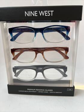 Nine West 193033643235 Designer Reading Glasses 2.00 New Eyeglasses