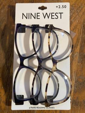 Nine West 193033729496 3 Pack Readers Reading Glasses Tortoise Purple Grey/brown 2.50