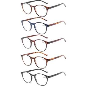 Norperwis 673257009319 5 Pairs Reading Glasses - Standard Fit Spring Hinge Readers For Men A