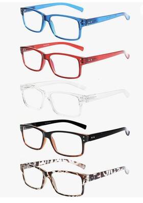 Norperwis 726084494398 Reading Glasses 5 Pairs Readers Spring Hinge Blocks Blue Light Nib