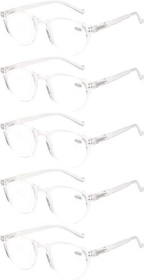 Norperwis 726084850385 5 Pairs Reading Glasses - Standard Fit Spring Hinge Readers F