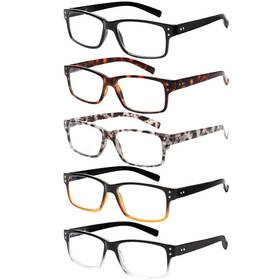 B08pk4xqbb Norperwis 5-pair Reading Glasses Blue Light Blocking Lightweight Spring Hinge