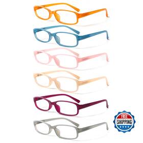 B0d7s8p884 Norperwis 6 Pack Ladies Reading Glasses Blue Light Blocking Spring Hinge 2.50