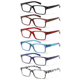 B0dl52nzv6 Norperwis 6 Pk Reading Glasses Readers Spring Hinge For Men Women 3.00/ 2.75
