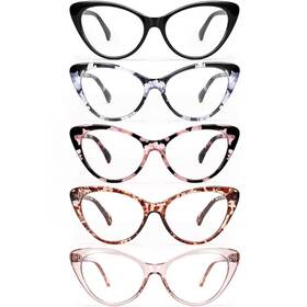 Novivon 840433208600 5 Pairs Blue Light Blocking Reading Glasses Women Stylish Cat Eye Uv400 Prote