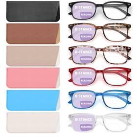 Novivon 840433209379 6 Pack Reading Glasses For Women/men Bifocal Progressive Readers Women