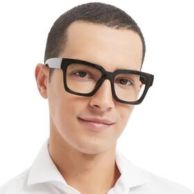 Occi Chiari 932090099319 Oversized Reading Glasses For Men 2.5 Thick Square Big Head Readers 1.0 1.25