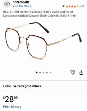 Oc3104-c2 Occi Chiari Women S Glasses Frame Oversized Metal Eyeglasses Optical Eyewear