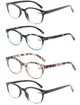 Olomee 779288848122 Reading Glasses Women Round Readers 1.25 For Small Head/petite