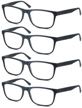 B0f1t9ks11 Olomee Men Oversized Wide Reading Glasses Matte Black 1.50 Lightweight Durable