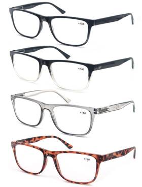 Msr213-300-x0 Olomee Reading Glasses 3.0 Oversized Large Square Men Readers 4 Packcomfort L