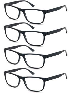 Msr213-4c1-150 Olomee Reading Glasses 1.50 Oversized Large Square Men Readers Black Frame 4